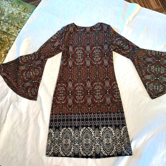 Tamera Bolero Slipover Dress with Bell Sleeves. - Picture 11 of 16